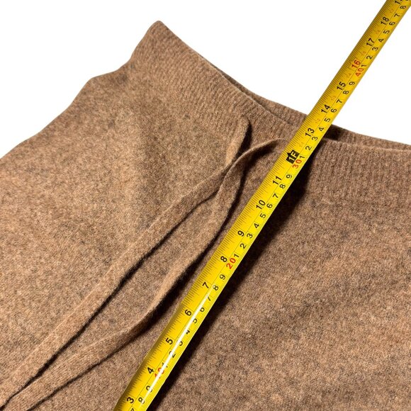 Everlane Knit Sweater Pants Sz L Tan Wool Blend Elastic Waist Stretch Cozy - Picture 7 of 10